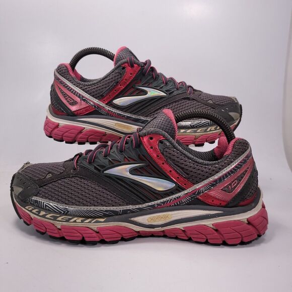 Brooks Glycerin 10 Athletic Lace Up Shoe Womens Size 8.5 1201121B761 Gray Pink - Picture 2 of 9